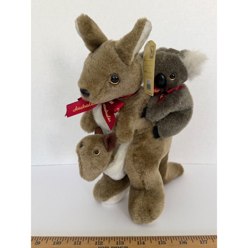 I Love Aus Kangaroo Joey and Koala Plush Stuffed Animal Souvenir Australia 10"